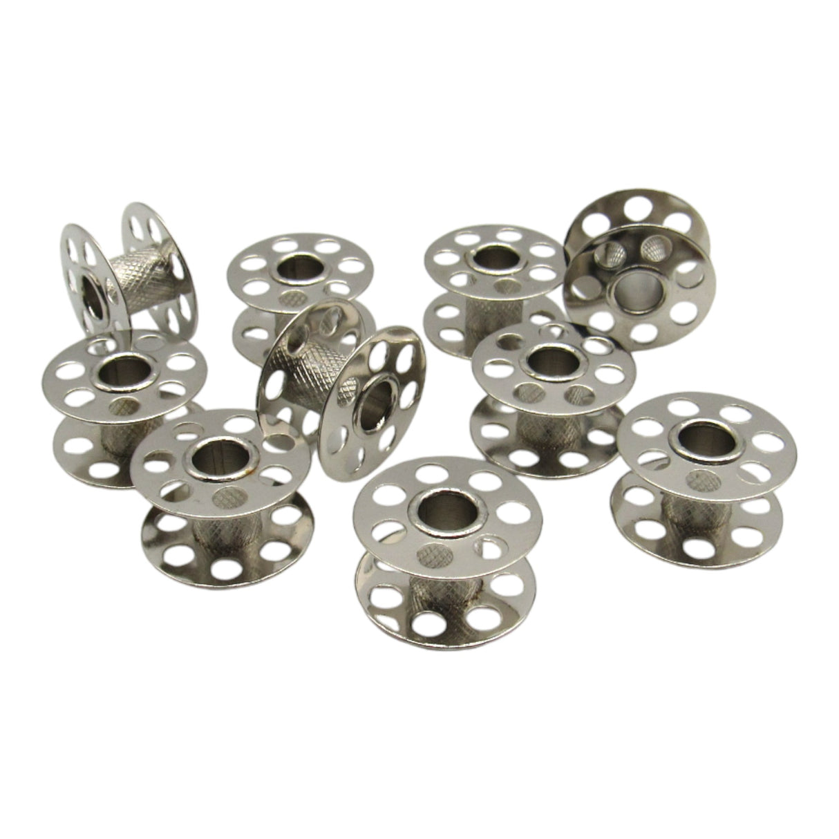 (10) Metal One Piece Bobbins with Holes- Bernina Part #0115367000 - Central Michigan Sewing Supplies
