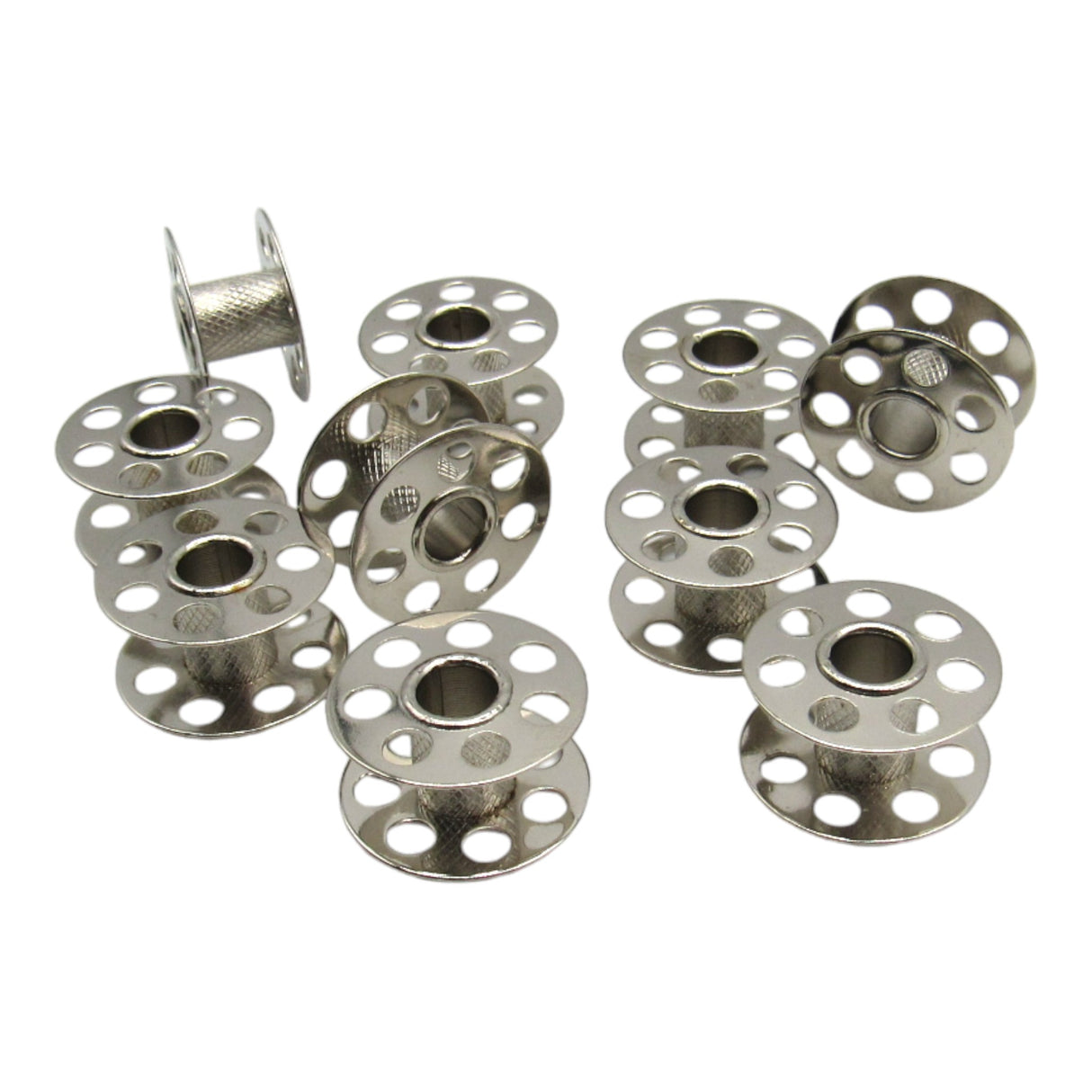 (10) Metal One Piece Bobbins with Holes- Bernina Part #0115367000 - Central Michigan Sewing Supplies