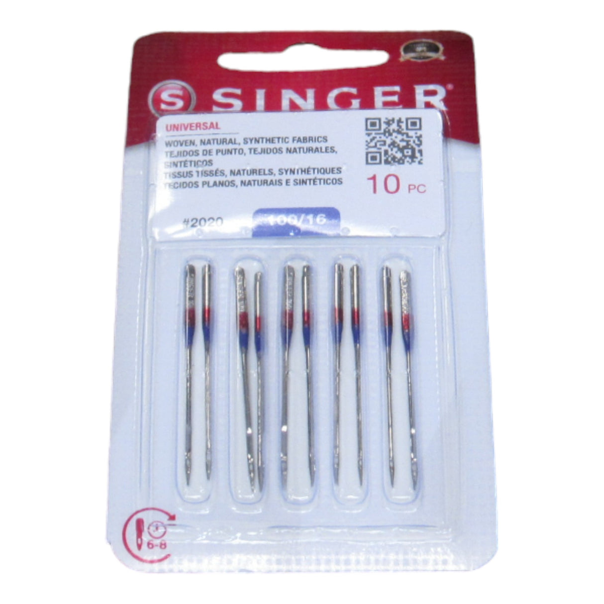 Sewing Machine Needles - Singer Brand Red #2020 - Sharp Point 10 pack - Central Michigan Sewing Supplies