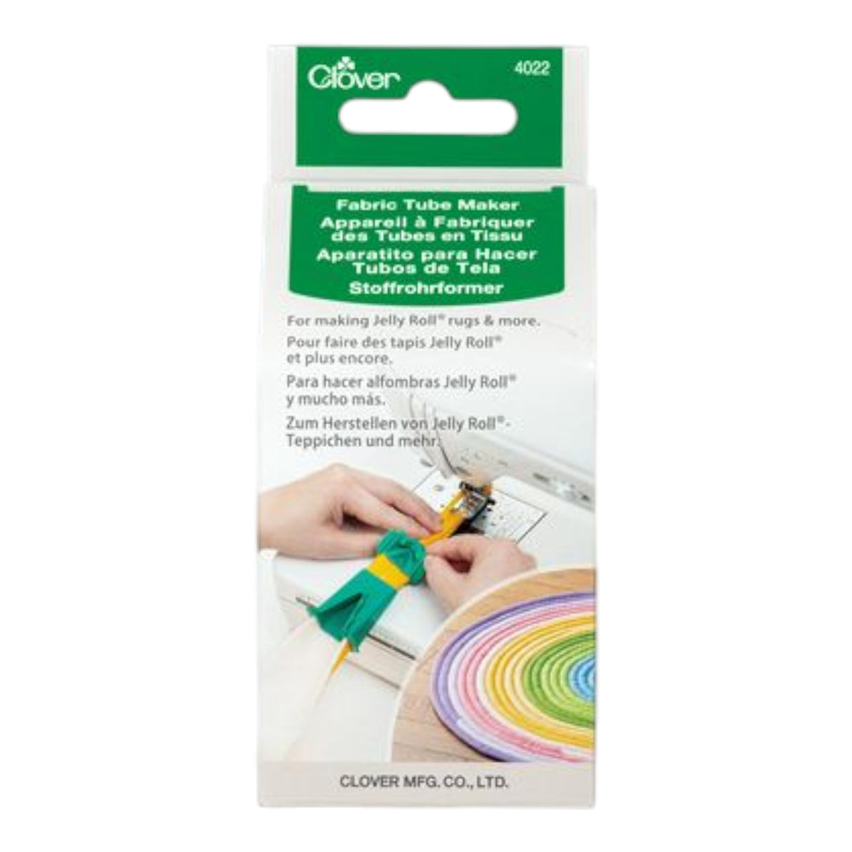 Clover Fabric Tube Maker - Jelly Roll Tool for Rugs, Baskets & More