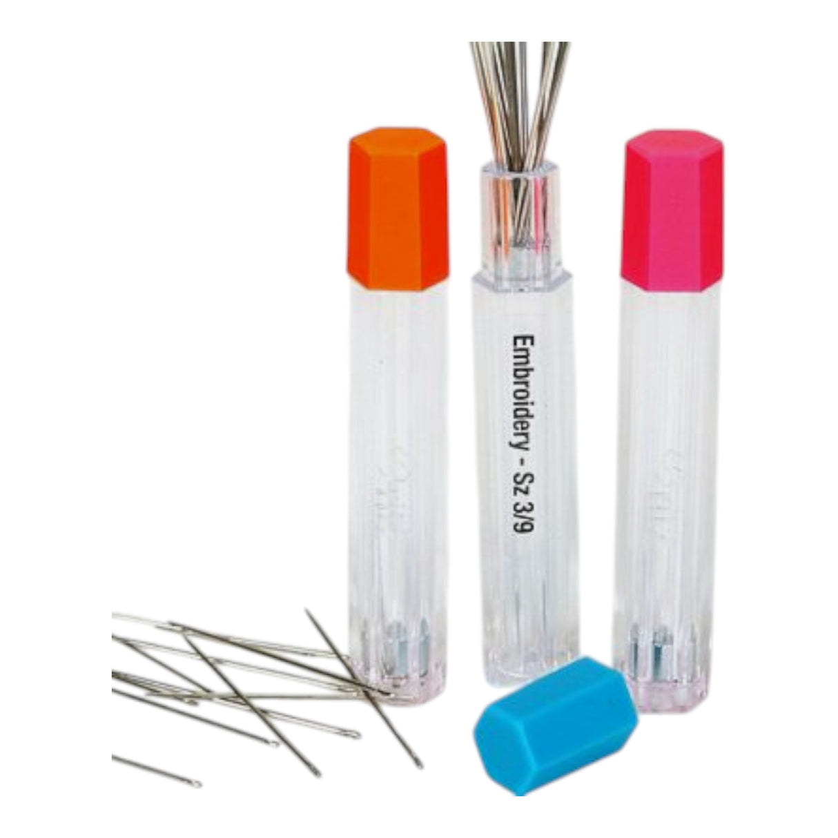 Dritz Needle Storage Tubes - Magnetic Organizer with Labels (3-Pack)