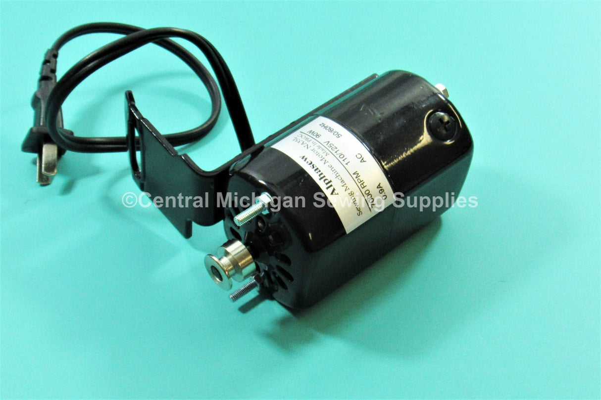 Alphasew Sewing Machine Motor 7000 Rpm L-BRACKET .9 Amp - Central Michigan Sewing Supplies
