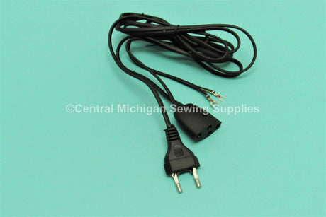 New Replacement Power Cord 220 VOLT Fits Necchi 513 Lelia, 534 Supernova Julia, Esperia, Mirella, Supernova & Supernova Ultra.