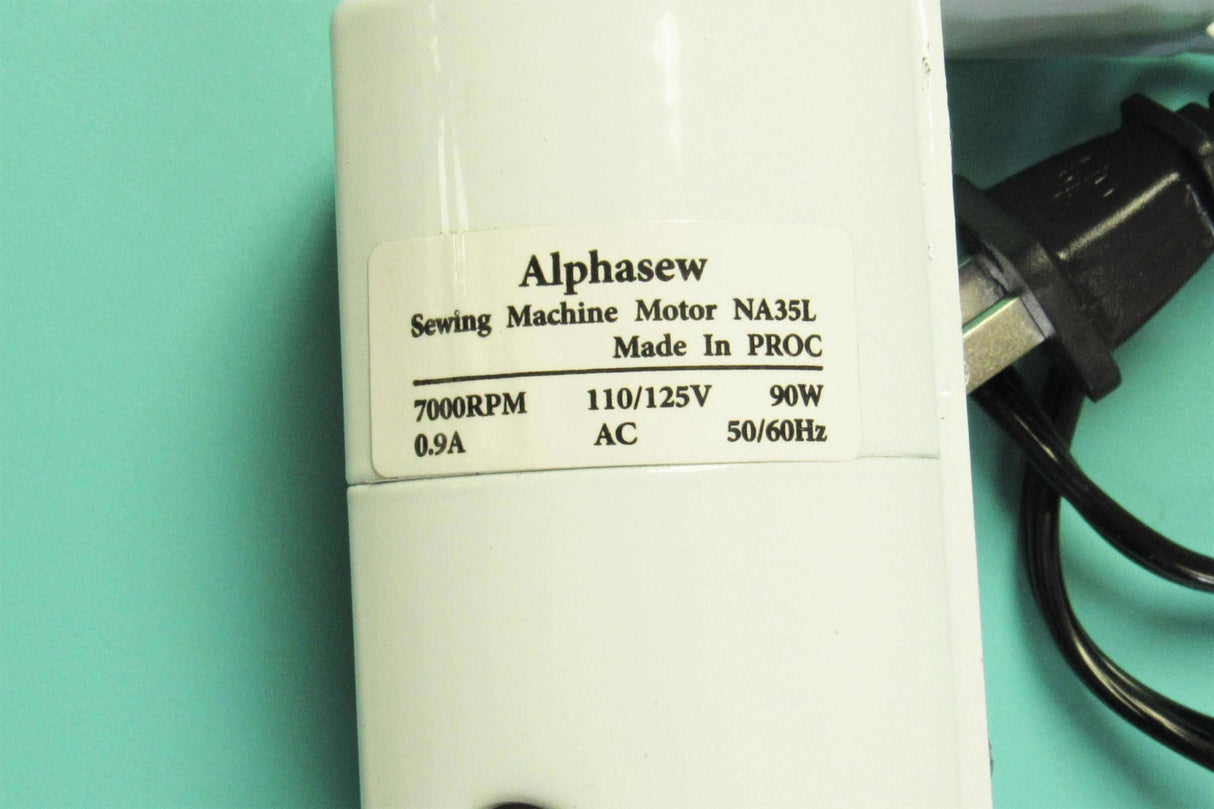 Alphasew Sewing Machine Motor 7000 Rpm L-BRACKET .9 Amp - Central Michigan Sewing Supplies