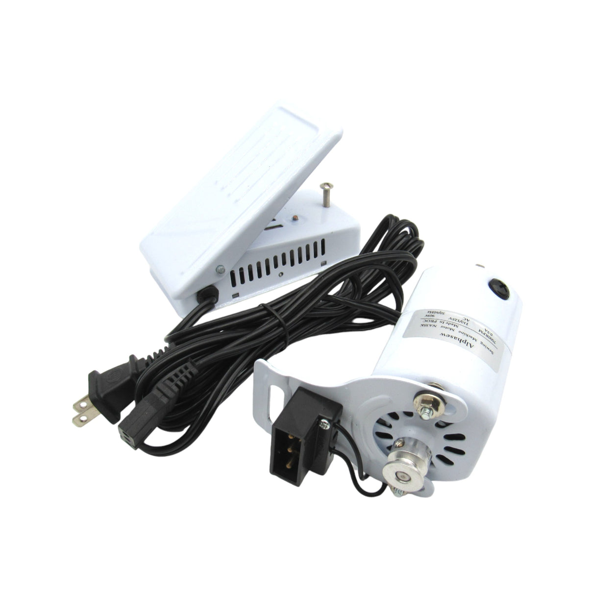 Alphasew Sewing Machine Motor with Foot Control .9-amp K-Bracket 7000 RPM #FM190 - Central Michigan Sewing Supplies