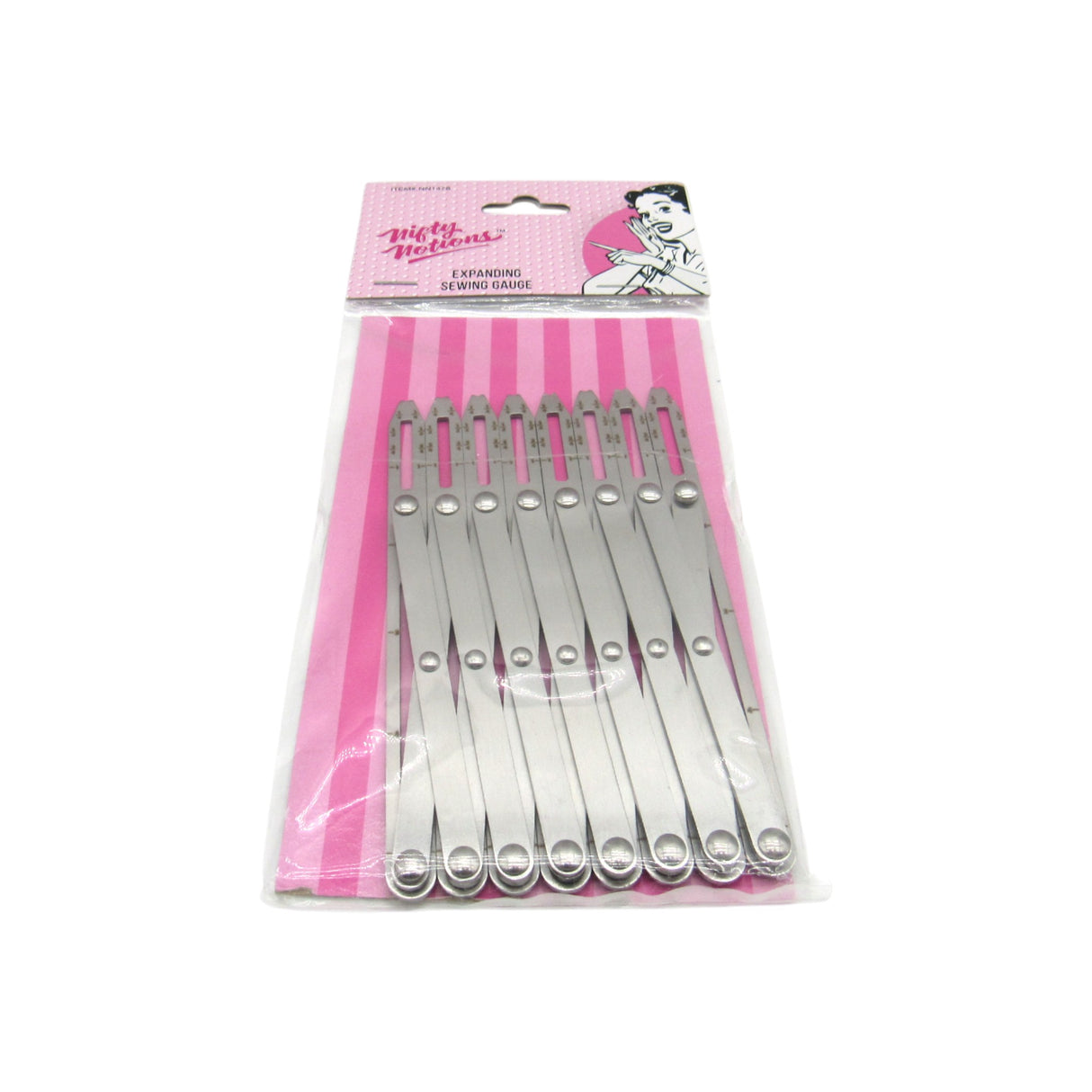 Nifty Notions Expanding Sewing Gauge Shirring, Smocking, Buttons, Pleats - Central Michigan Sewing Supplies