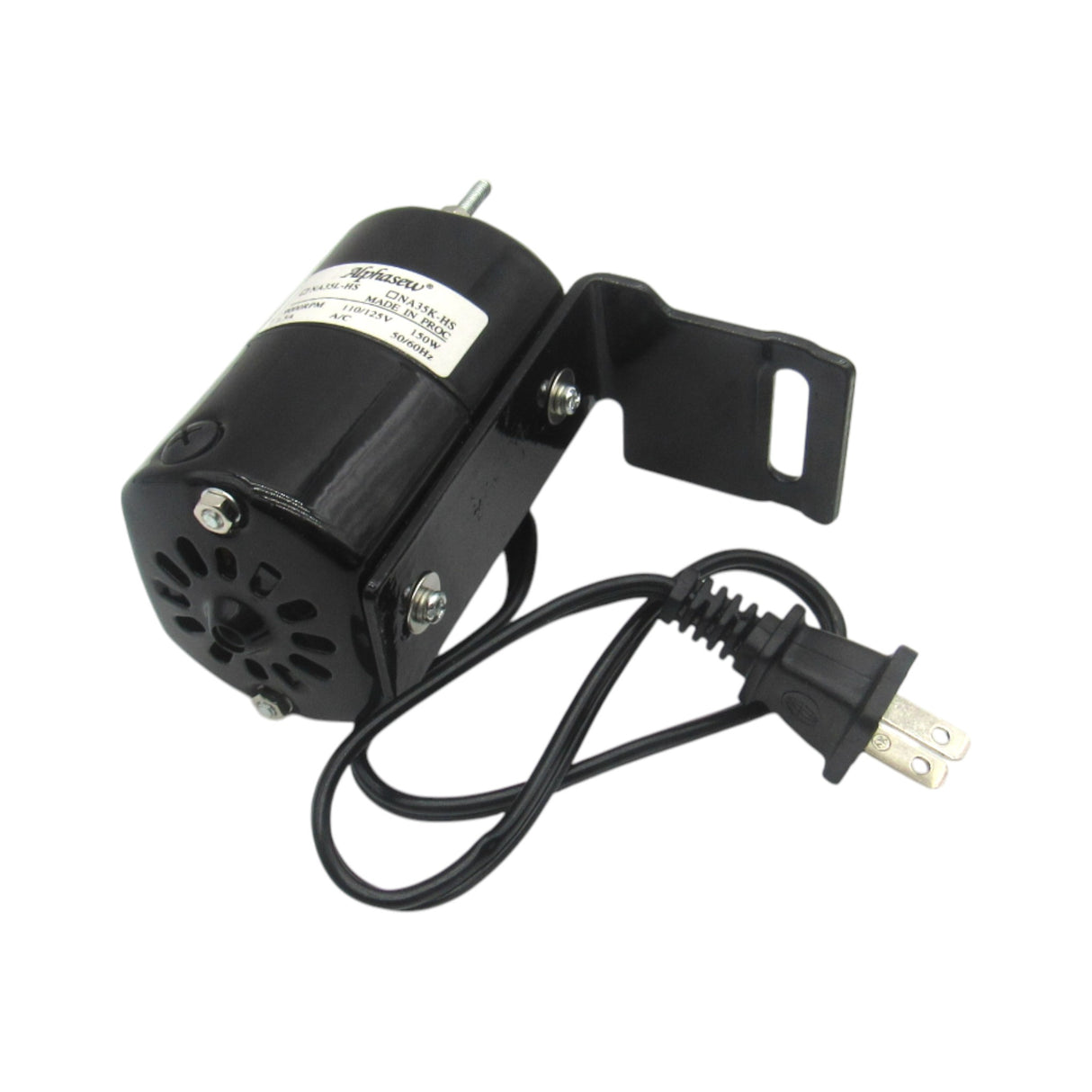 Alphasew Sewing Machine Motor 9000 RPM L-Bracket 1.5 AMP #NA35L-HS - Central Michigan Sewing Supplies