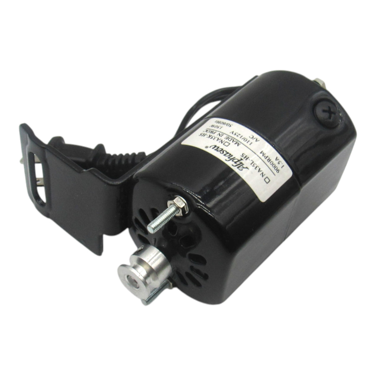 Alphasew Sewing Machine Motor 9000 RPM L-Bracket 1.5 AMP #NA35L-HS - Central Michigan Sewing Supplies