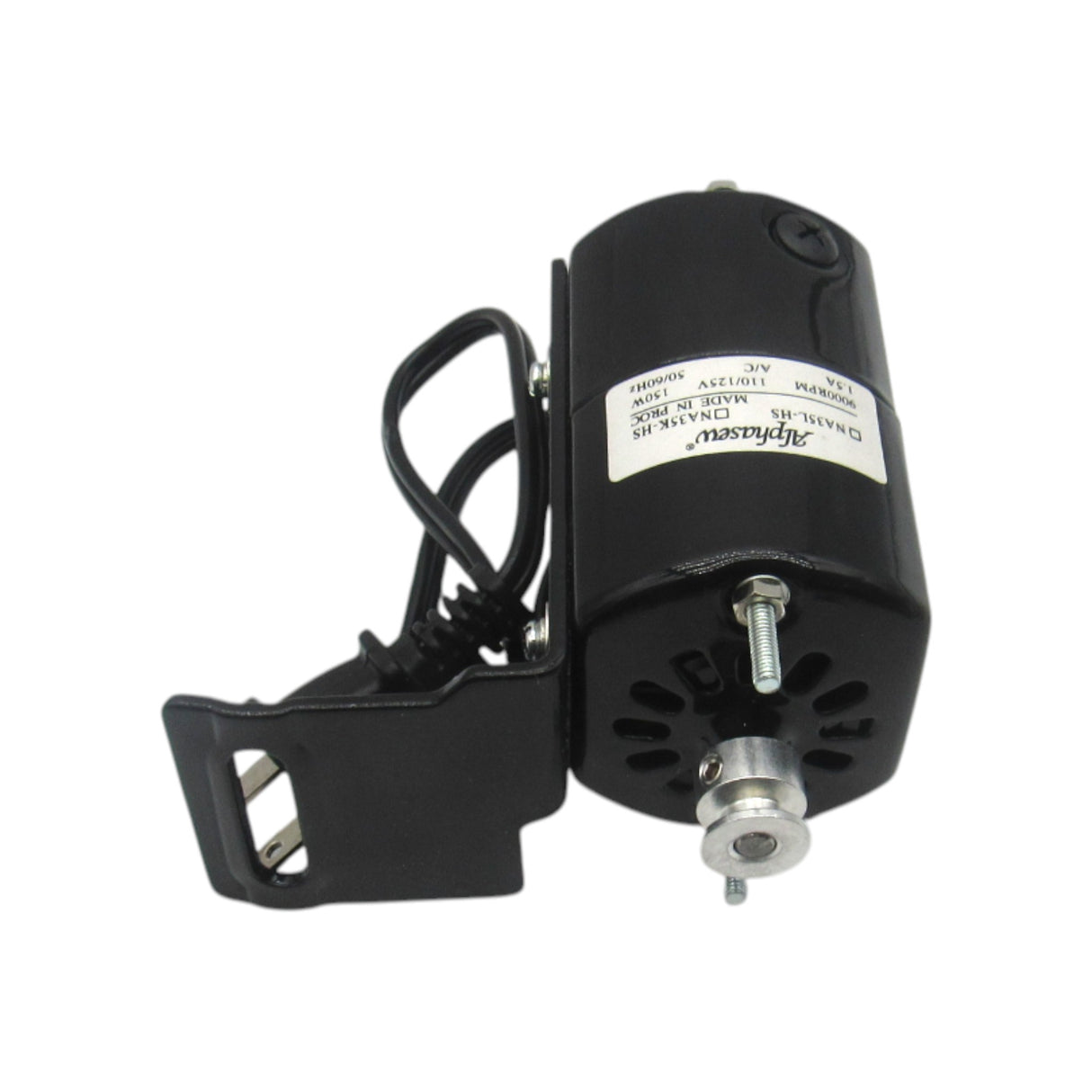Alphasew Sewing Machine Motor 9000 RPM L-Bracket 1.5 AMP #NA35L-HS - Central Michigan Sewing Supplies