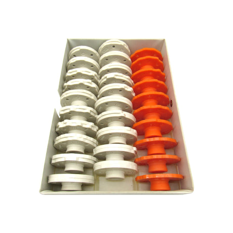 Vintage Kenmore Type C Pattern Cams Set - 30pc Cream & Orange with Storage Case - Central Michigan Sewing Supplies