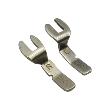 Vintage Original Right & Left Toe Cording Feet - Bottom Clamping for White, Kenmore & Domestic - Central Michigan Sewing Supplies