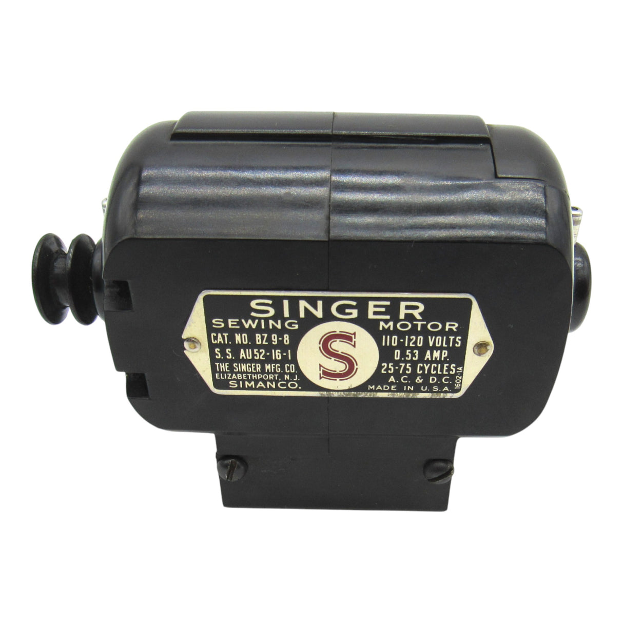 Vintage Original Singer Motor BZ 9-8 - Central Michigan Sewing Supplies