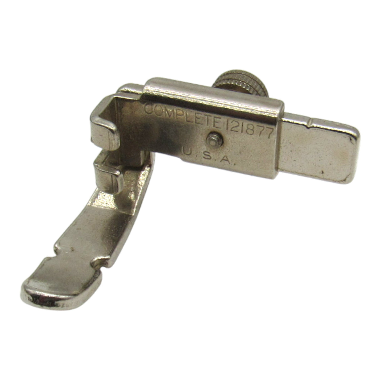 Singer Adjustable Zipper Foot #121877 - Low Shank Models 15, 27, 28, 66, 99, 201, 221, 222