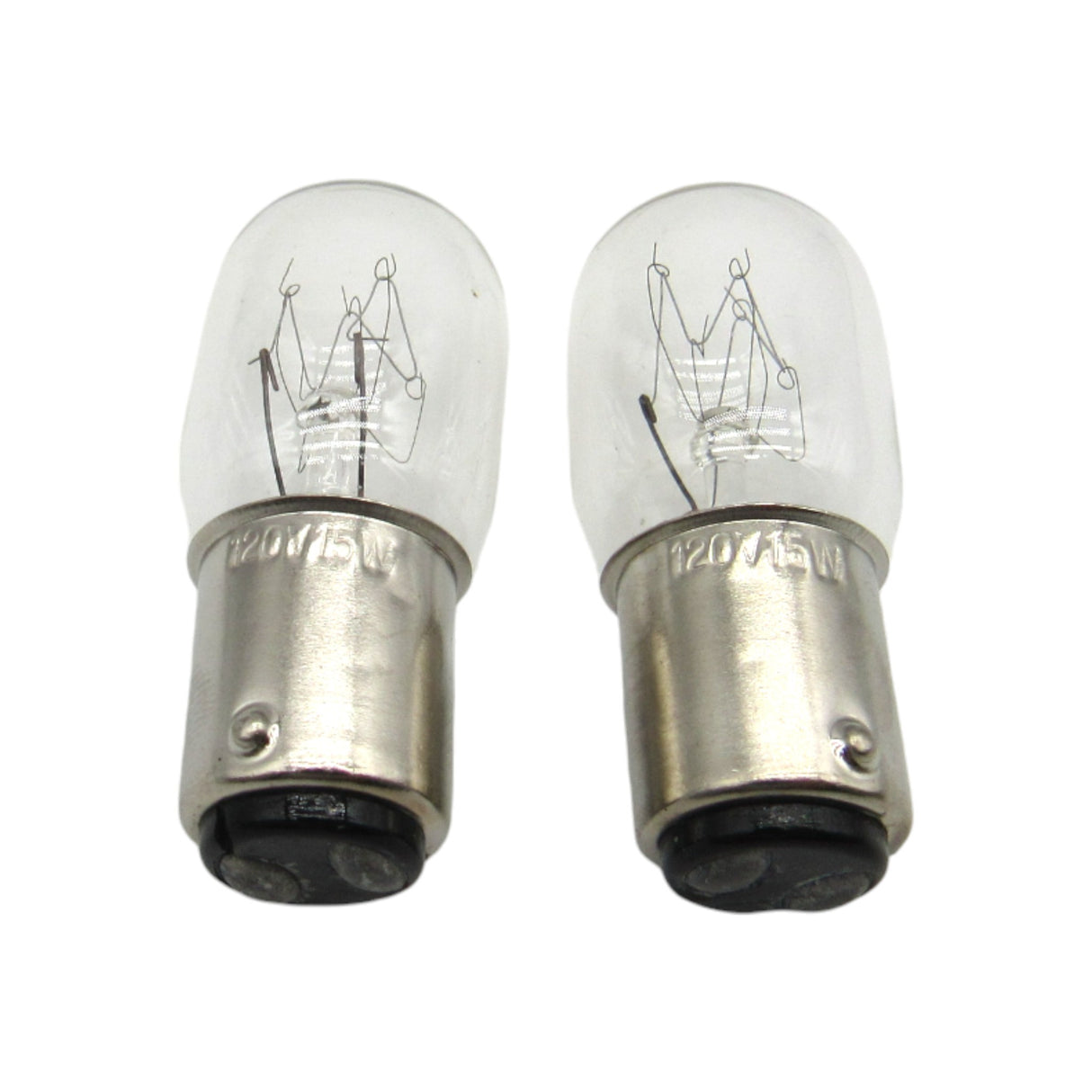 Light Bulb 15 watt, 5/8'' Base, Small Glass, Push in Style - Part # 4PCW - Central Michigan Sewing Supplies