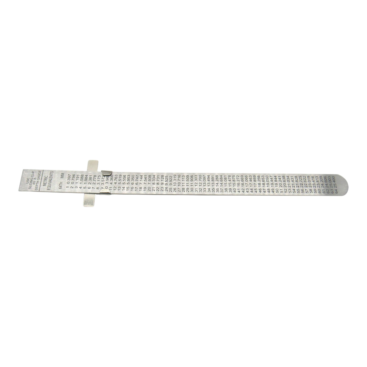 Metric 6" Steel Ruler with Pocket Clip - Part #301ME - Central Michigan Sewing Supplies