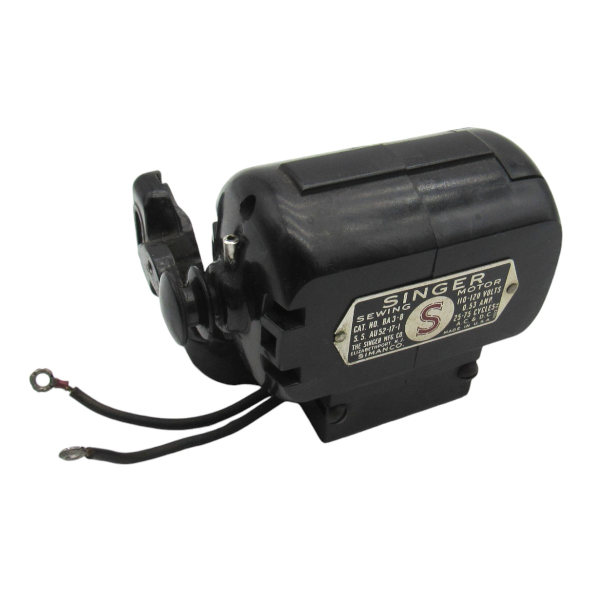Vintage Original Singer Motor BA 3-8 (Black) - Central Michigan Sewing Supplies