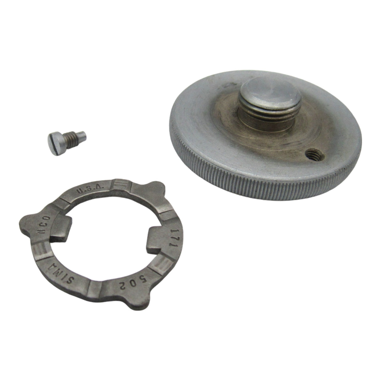 Vintage Original Stop Motion Knob, Set Screw and Washer Fits Singer Model 99K - Central Michigan Sewing Supplies