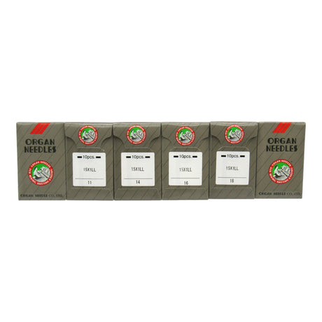 Organ Needles Leather Point Pack of Ten 15X1 Available in size 11, 14, 16, 18, - Central Michigan Sewing Supplies