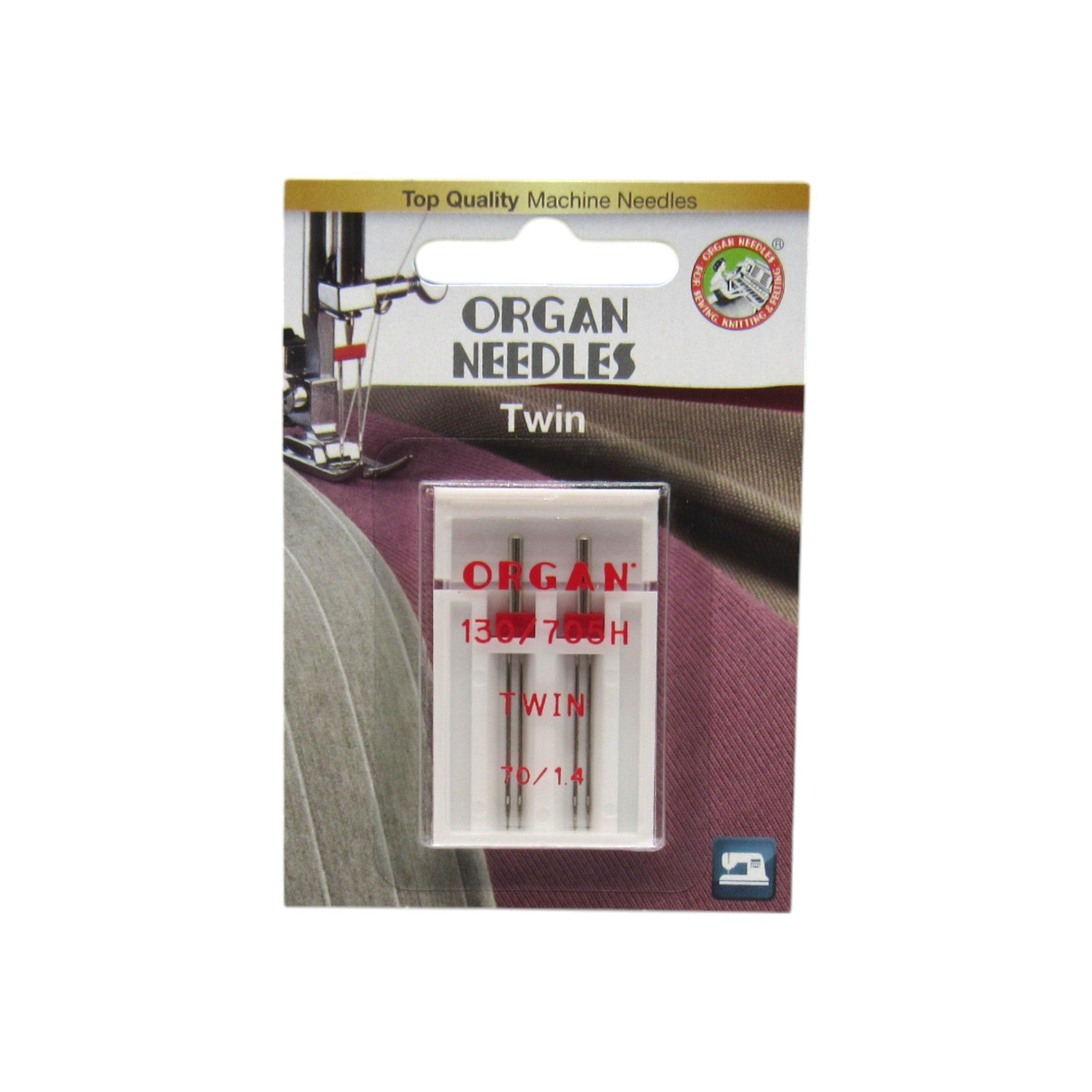 Organ Twin Needle 1.4mm Wide | Ultra-Narrow Double Needle Size 10
