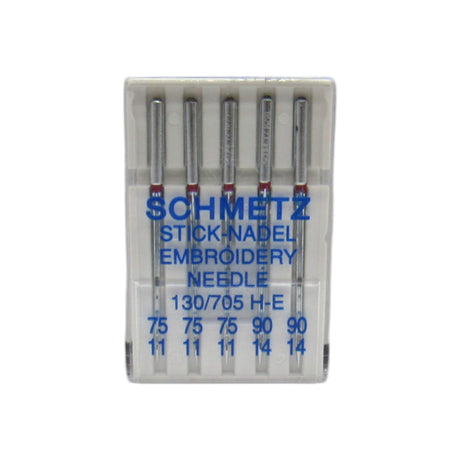 Schmetz Embroidery Needles 15x1 Available in size 11, 14, Assortment pack - Central Michigan Sewing Supplies