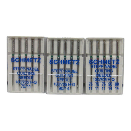 Schmetz Quilting Needles 15x1 Available in size 11, 14, Assortment pack - Central Michigan Sewing Supplies