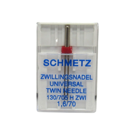 Schmetz Sewing Machine Twin Needle 1.6 mm Wide Available is size 10, 12 - Central Michigan Sewing Supplies