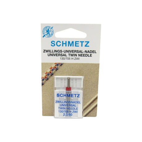 Schmetz Sewing Machine Twin Needle 2 mm Wide Size 12 - Central Michigan Sewing Supplies