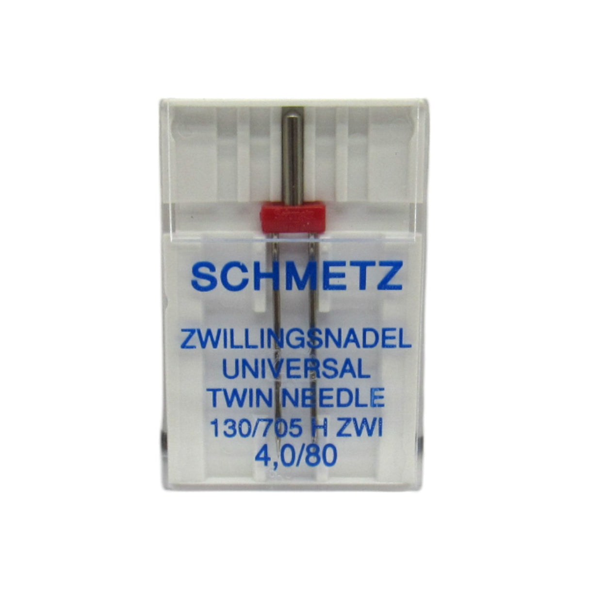 Schmetz Sewing Machine Twin Needle 4 mm Wide Available is size 12, 14, 16 - Central Michigan Sewing Supplies
