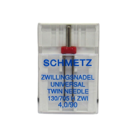 Schmetz Sewing Machine Twin Needle 4 mm Wide Available is size 12, 14, 16 - Central Michigan Sewing Supplies