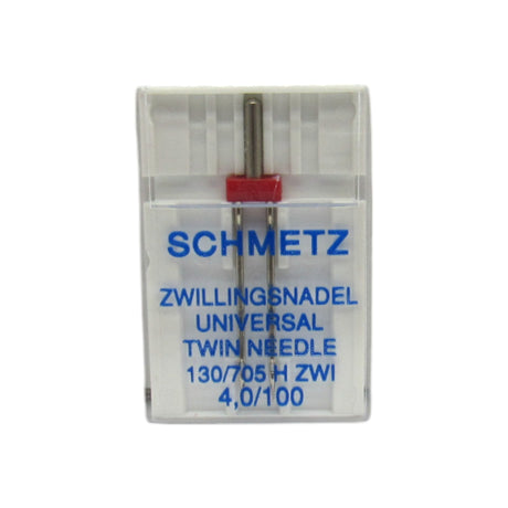 Schmetz Sewing Machine Twin Needle 4 mm Wide Available is size 12, 14, 16 - Central Michigan Sewing Supplies