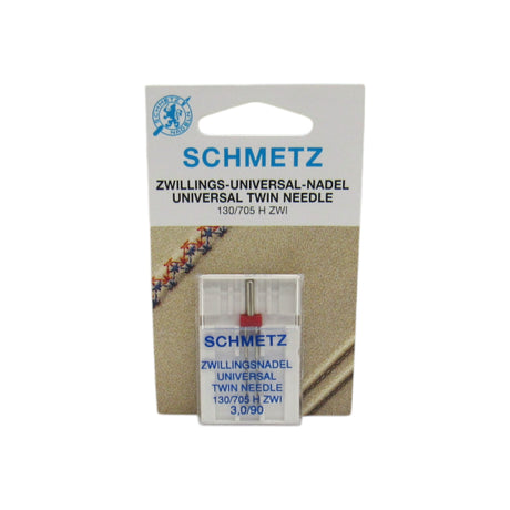 Schmetz Sewing Machine Twin Needle 3 mm Wide Size 14 - Central Michigan Sewing Supplies