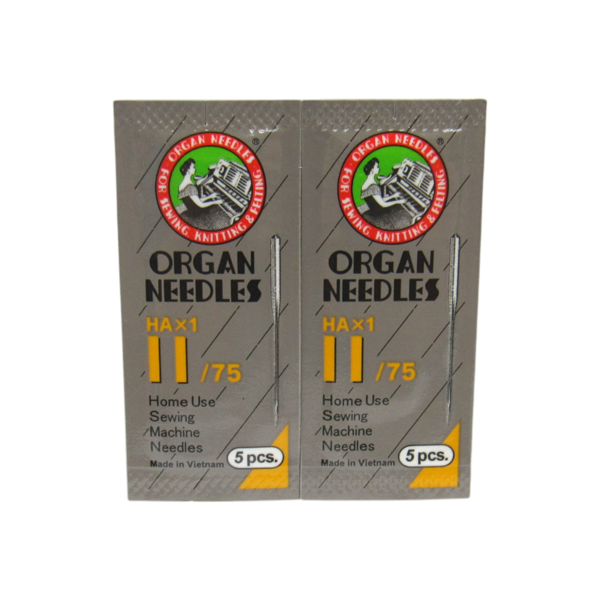 Organ Needles Sharp Point- 15X1 Available in size 9, 11, 12, 14, 16, 18, 20 - Central Michigan Sewing Supplies