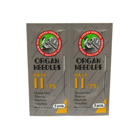 Organ Needles Sharp Point- 15X1 Available in size 9, 11, 12, 14, 16, 18, 20 - Central Michigan Sewing Supplies
