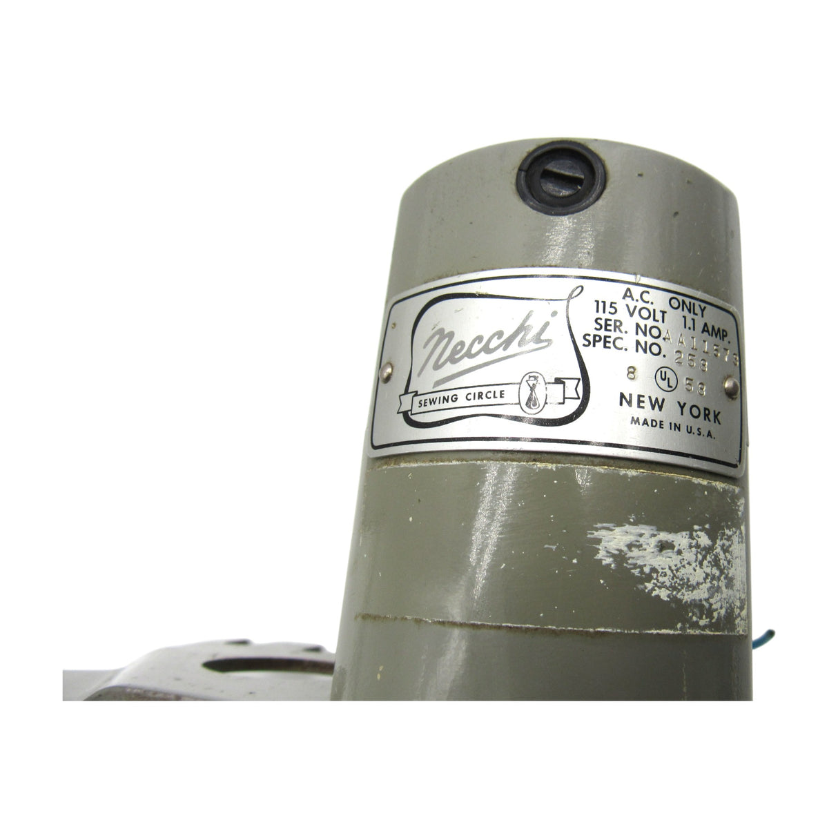 Necchi Sewing Machine BU Mira Motor - Central Michigan Sewing Supplies