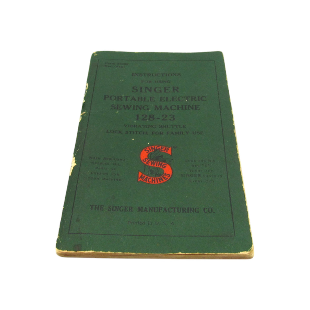 Vintage Original Singer Sewing Machine Model 128-23 Instruction Manual - Central Michigan Sewing Supplies