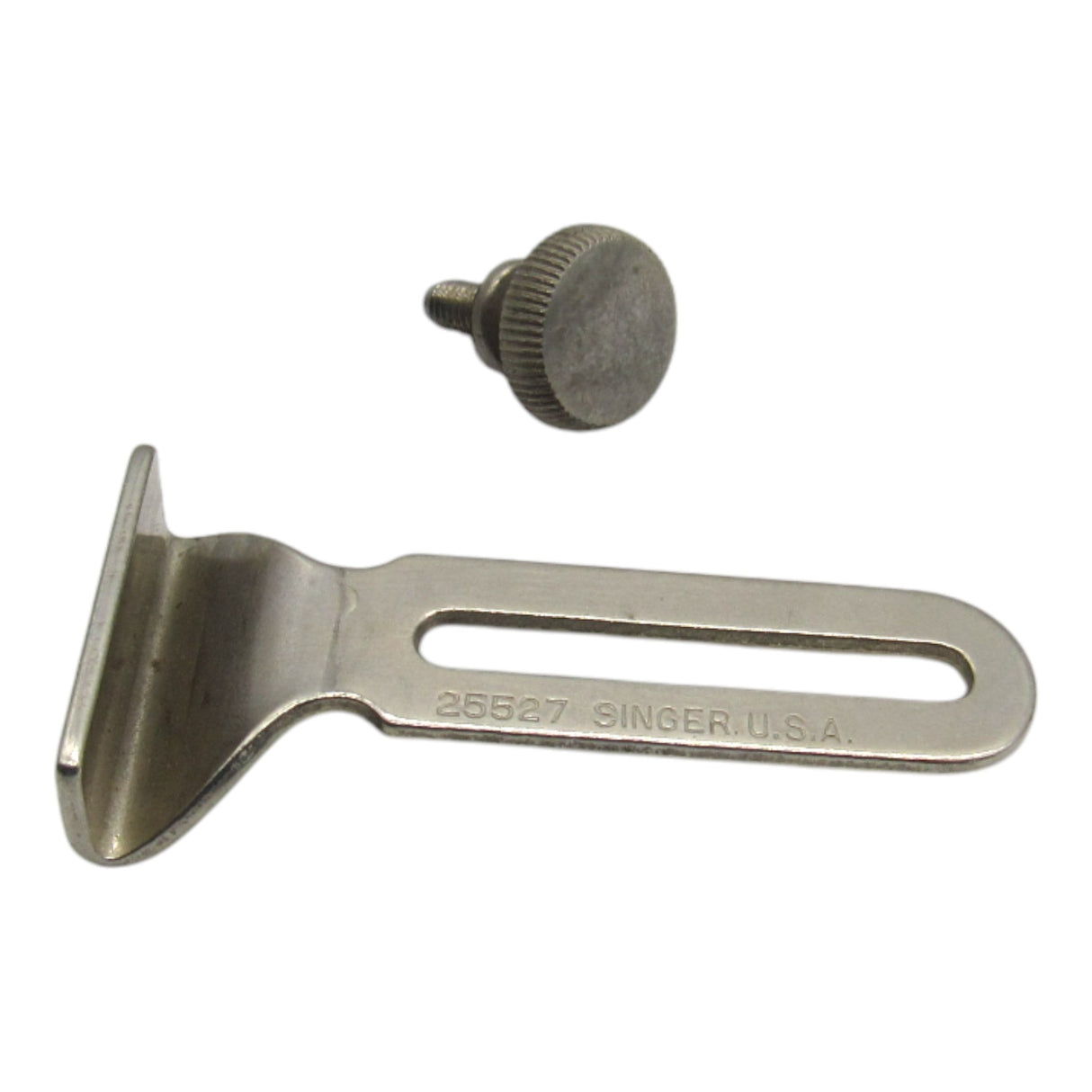 Vintage Original Cloth Guide & Thumb Screw - Singer Part # 25527 - Central Michigan Sewing Supplies