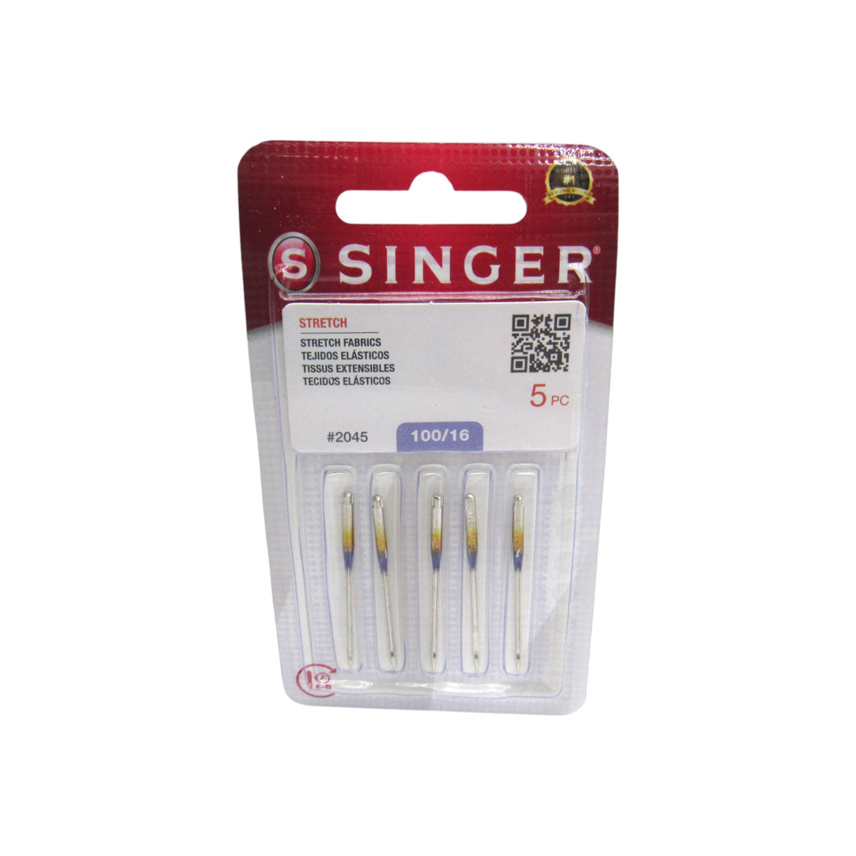 Machine Needles - Singer Brand Yellow #2045 Available in Size 12, 14, 16 Ball Point - Central Michigan Sewing Supplies