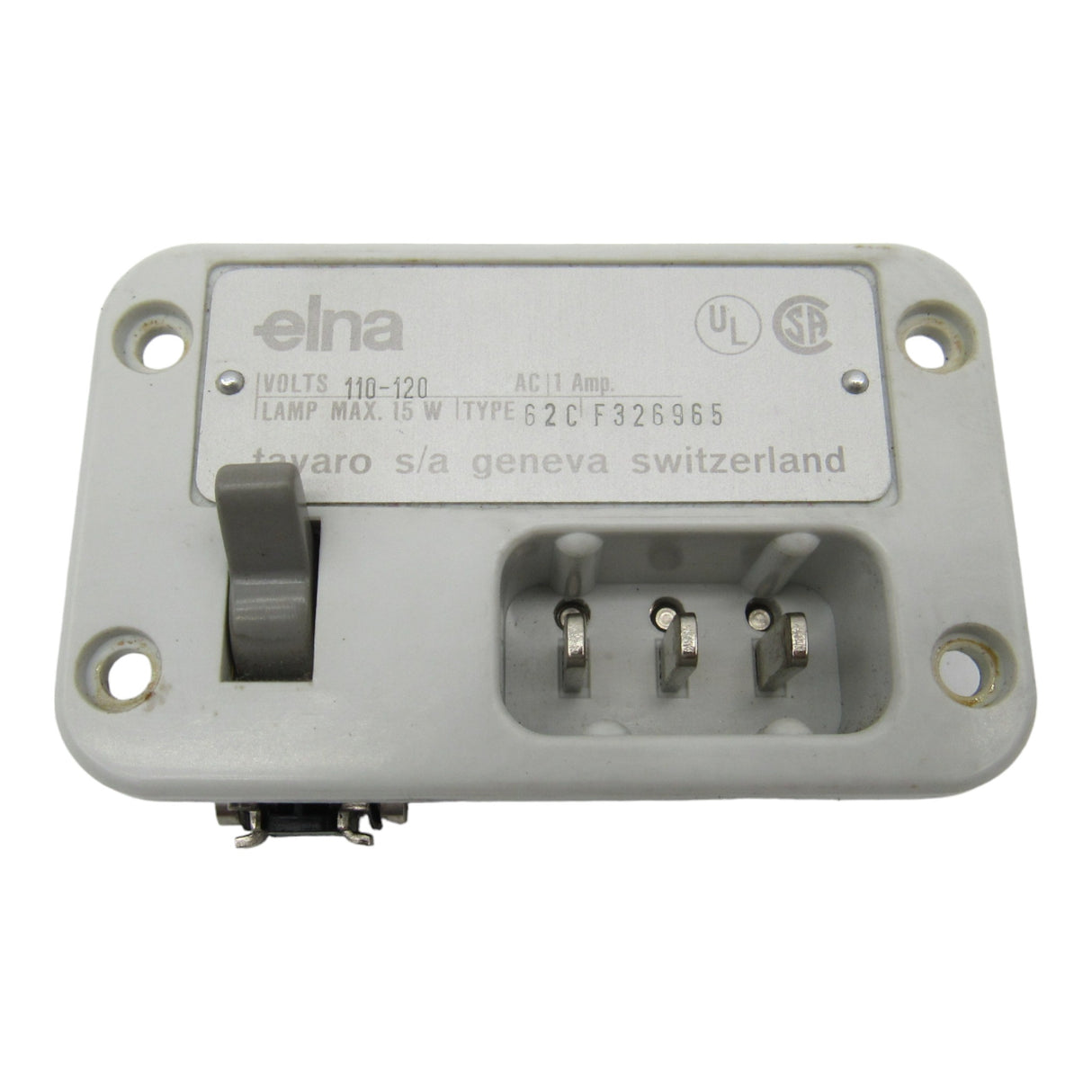 Power Switch and Receptacle for Elna Model 62 Sewing Machine - Central Michigan Sewing Supplies