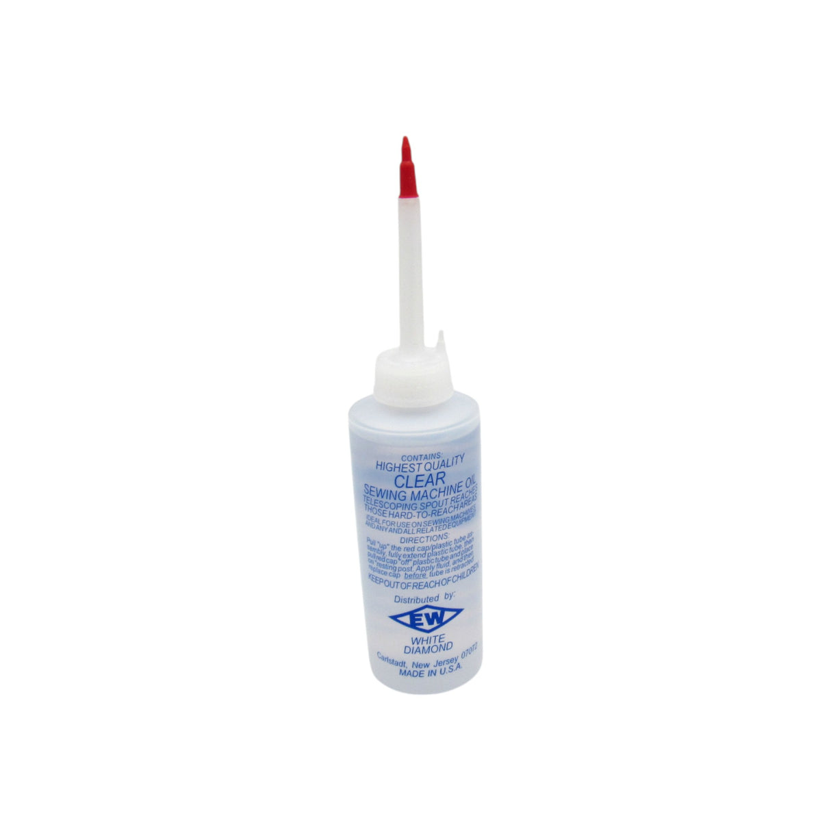 Zoom Spout-Lily White Oilier - 4 oz Telescoping Spout Lubricant - Central Michigan Sewing Supplies