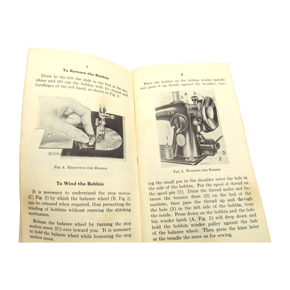 Vintage Original Singer Sewing Machine Model 201-2 Instruction Manual - Central Michigan Sewing Supplies