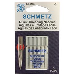 Schmetz Quick Threading Needles 15x1 Available in size 12, 14 - Central Michigan Sewing Supplies