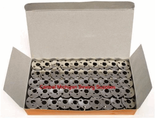 100 ct Class 66 Metal Bobbins - Singer Part # 172222 - Central Michigan Sewing Supplies