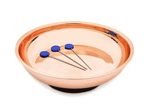 Rose Gold Magnetic Dish- Pins and Maintenance - 4" - Central Michigan Sewing Supplies