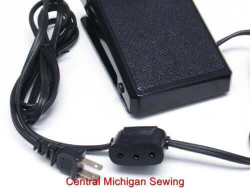 3 Pin Power Cord Foot Pedal Control For Brother Sewing Machine