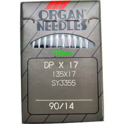 Organ Industrial Sewing Machine Needles STANDARD POINT 135x17, DPx17 Availabe in Size 14, 16, 18, 20, 21, 22, 24 Fits Singer Models 111W, 111G, 211W, 211G, 153W1, 153W3, 153W4, 168W, 168G, 410W