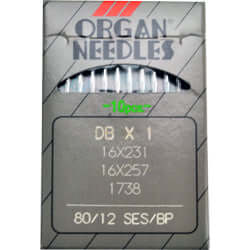 Organ Industrial Sewing Machine Needles Ball Point 16x257, 16x231, DBx1, 16x95 Available in Size 12, 14, 16, 18
