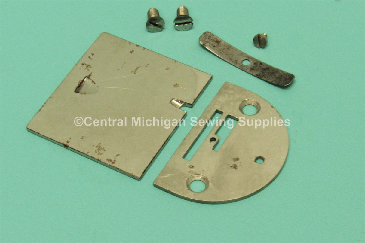 Vintage Original Singer Bobbin Cover & Needle Plate Set Fits Model 66, 66-1 - Central Michigan Sewing Supplies