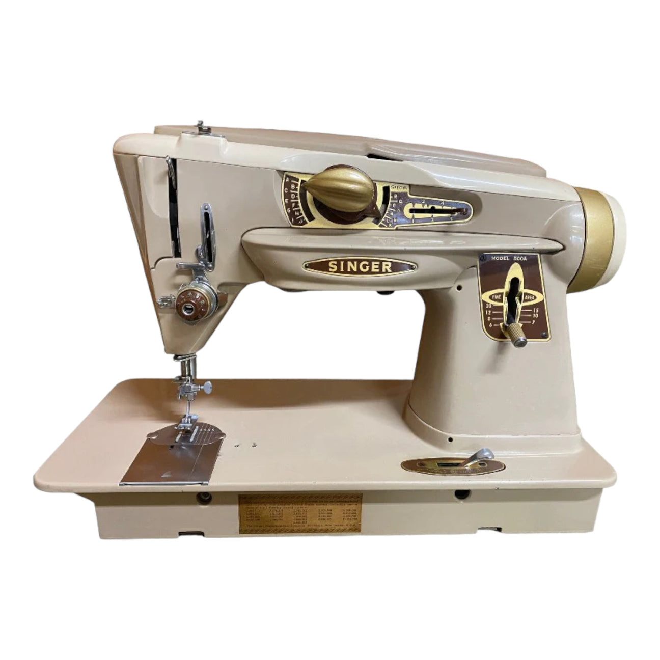Singer Model 500A Sewing Machine Parts: Original and Replacement