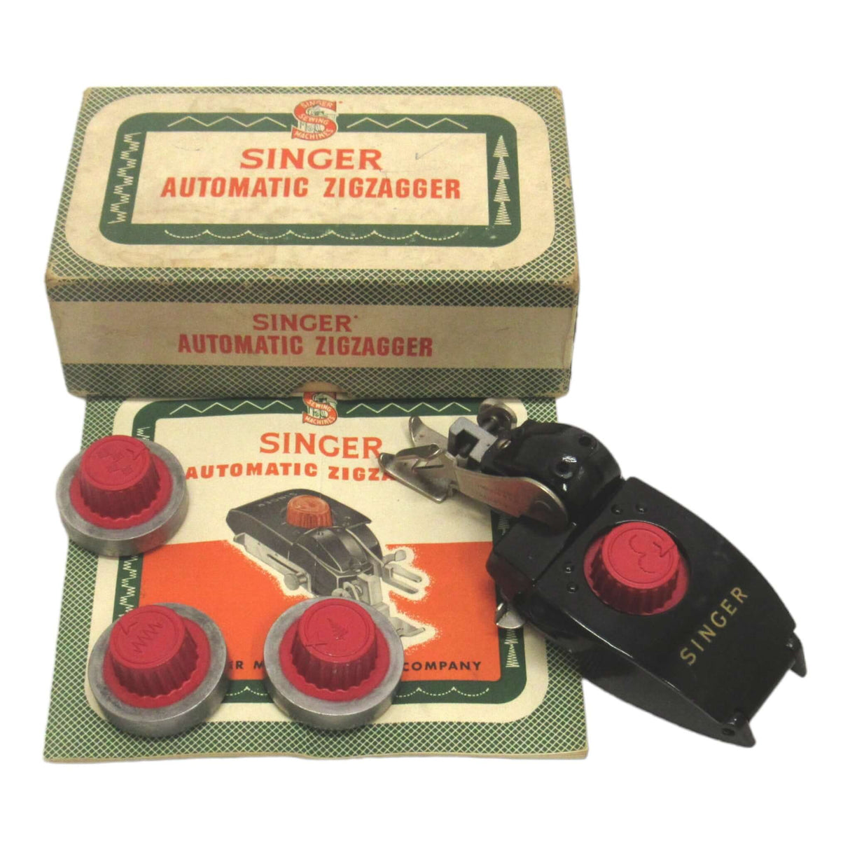 Singer Sewing Machine Low Shank Automatic Zigzagger Attachment in Box - Part # 160985 - Central Michigan Sewing Supplies