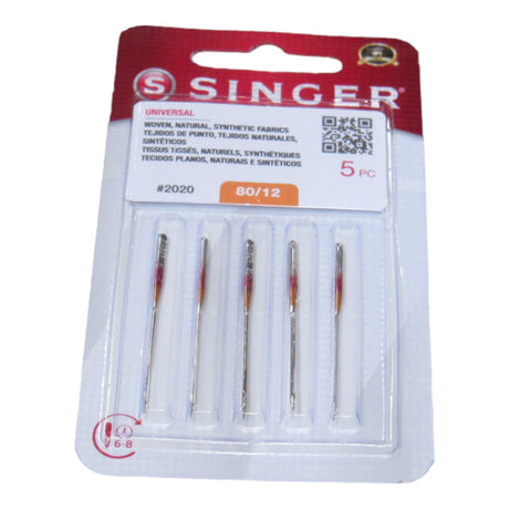 Sewing Machine Needles - Singer Brand Red #2020 - Sharp Point 5 pack - Central Michigan Sewing Supplies